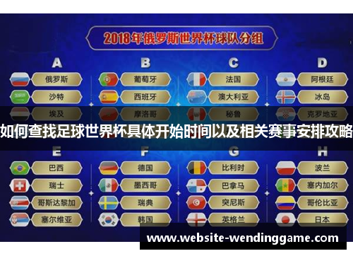 如何查找足球世界杯具体开始时间以及相关赛事安排攻略
