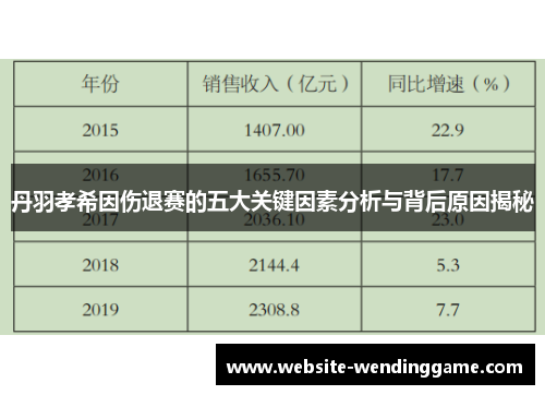 丹羽孝希因伤退赛的五大关键因素分析与背后原因揭秘